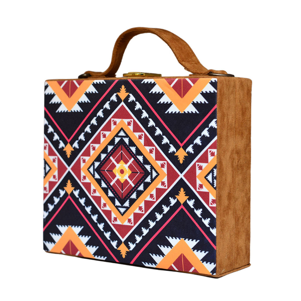 Printed Suitcase Style Bag