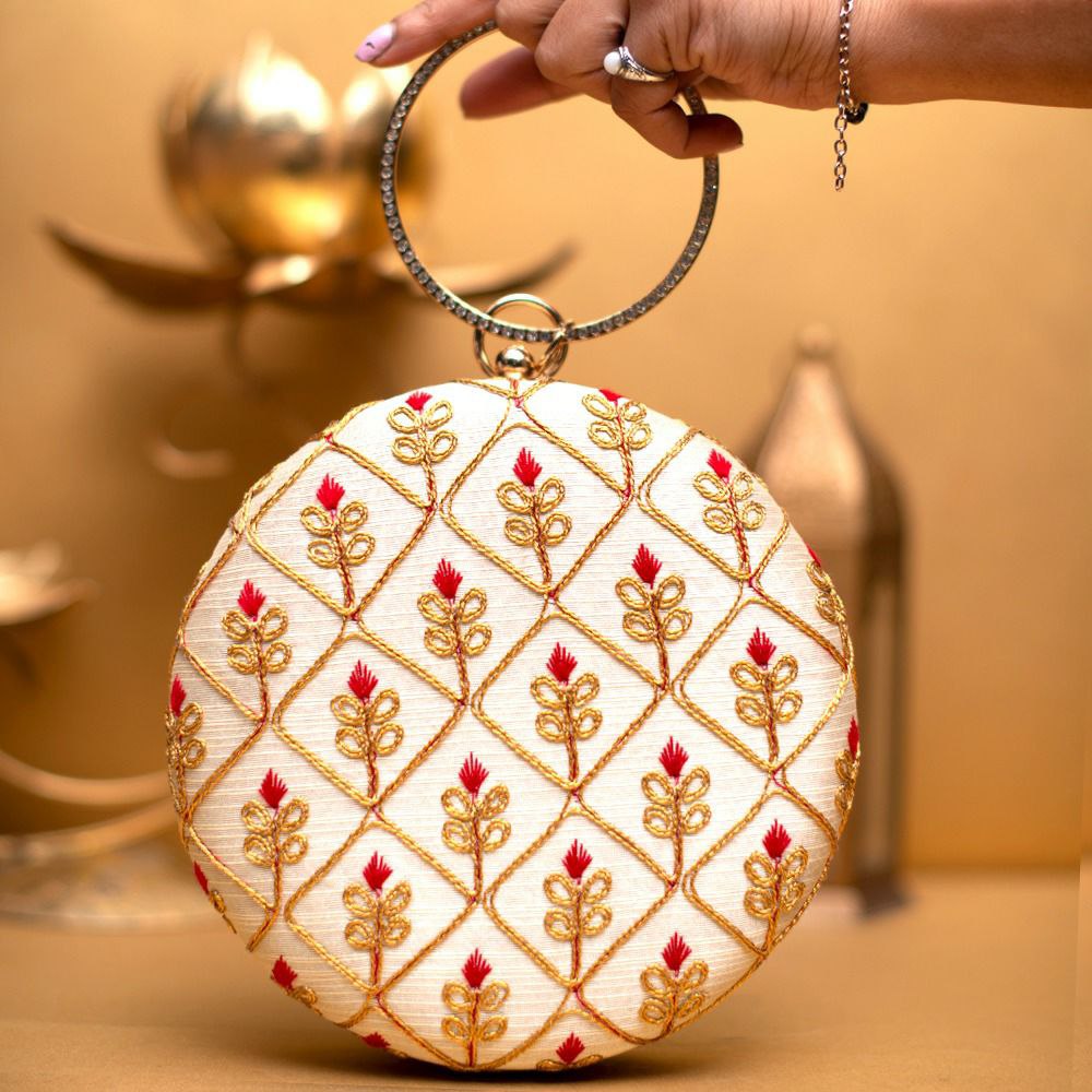 Sequin Embroidery Round Bag