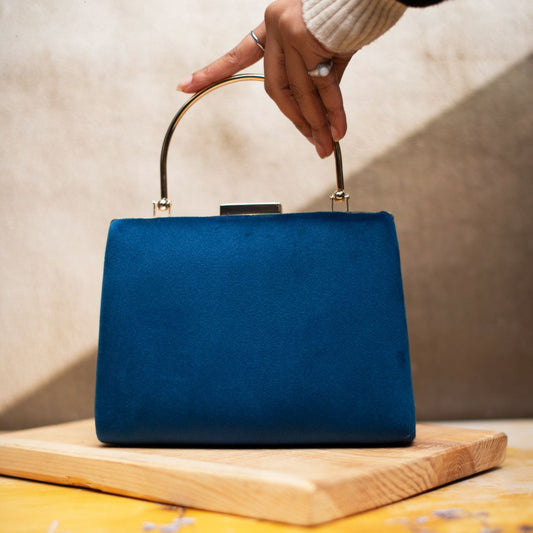 Suede Base Hand Clutch