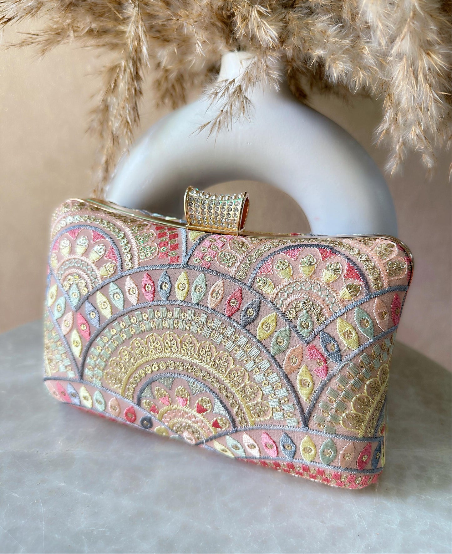 Lucknowi Embroidery Clutch