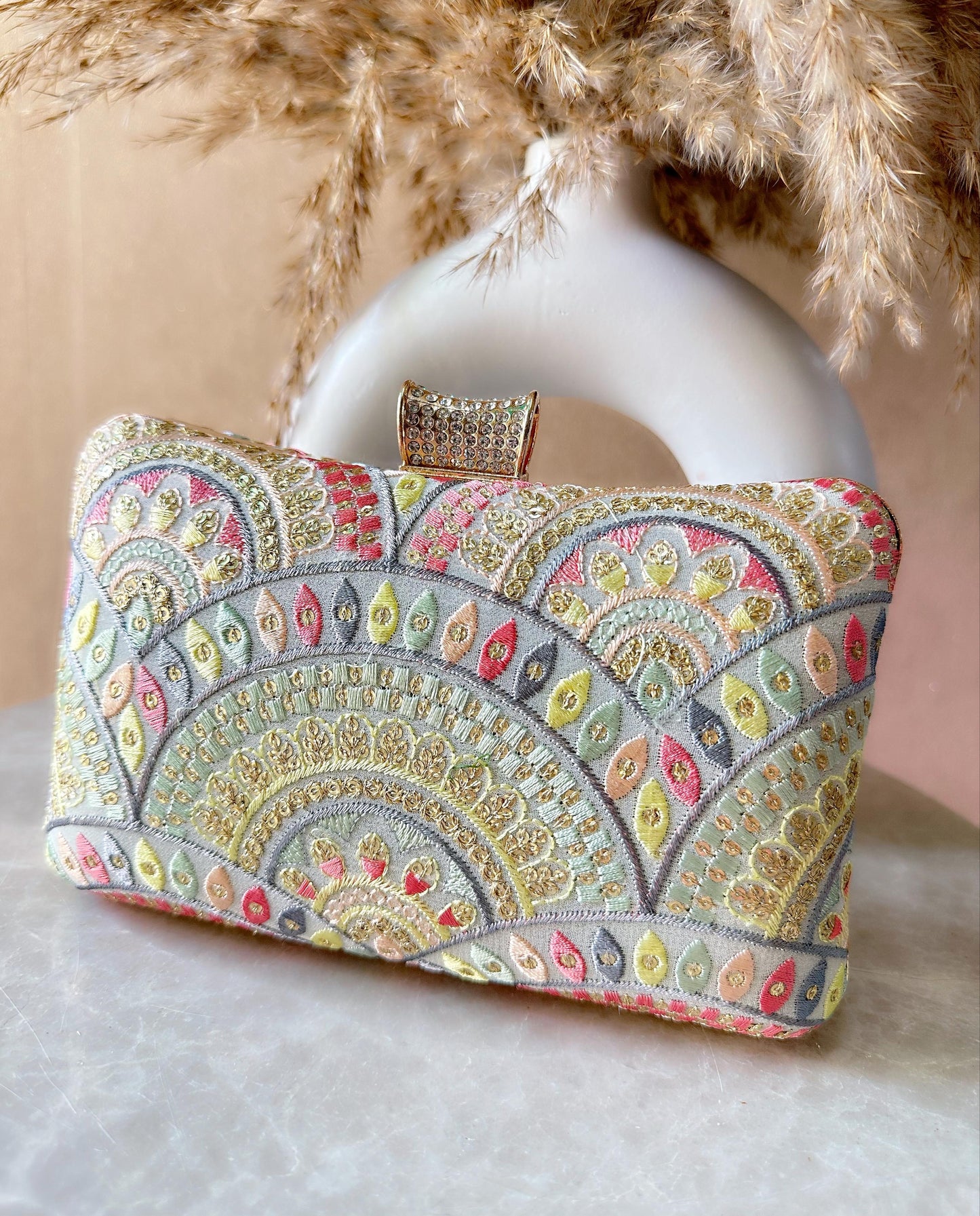 Lucknowi Embroidery Clutch