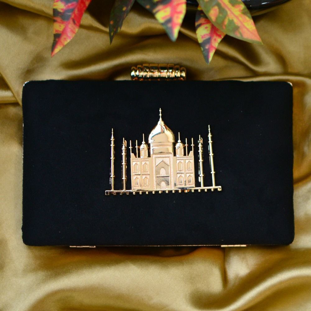 Party Clutch With Taj Motif