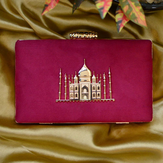 Party Clutch With Taj Motif