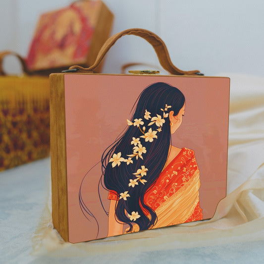 Printed Suitcase Style Bag