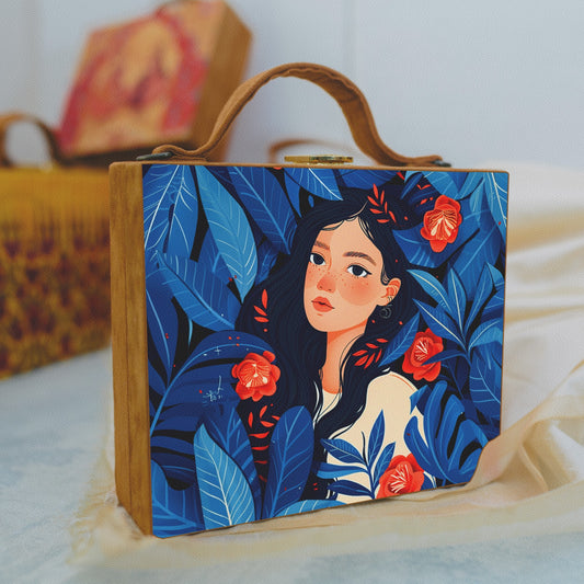 Printed Suitcase Style Bag