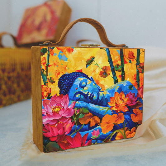 Printed Suitcase Style Bag