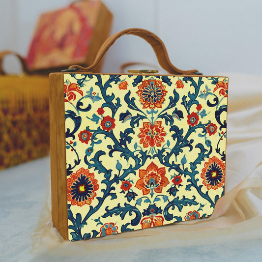 Printed Suitcase Style Bag