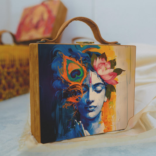 Printed Suitcase Style Bag