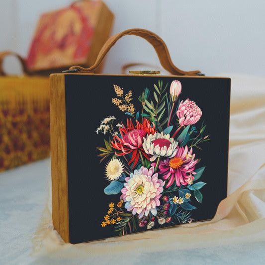 Printed Suitcase Style Bag