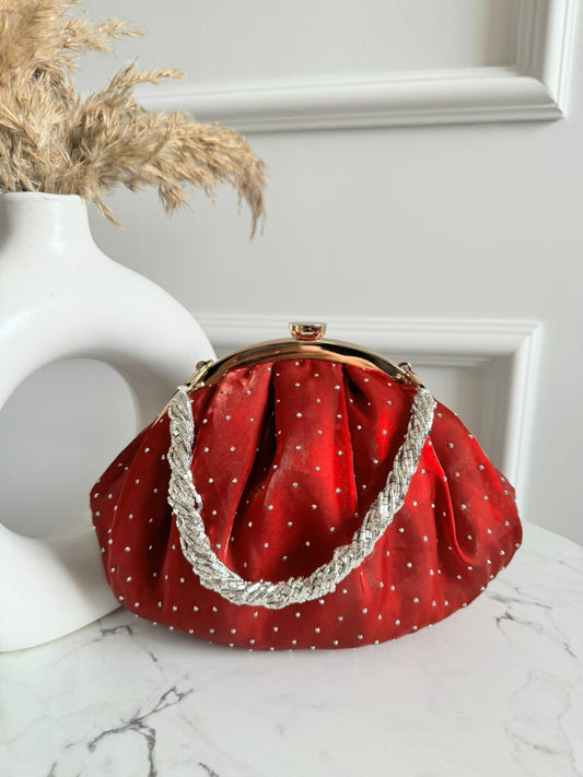 Nia Batua & Potli Bags - Deep Red