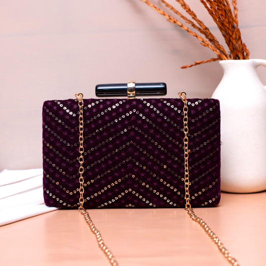 Embroidered Party Clutch Bag