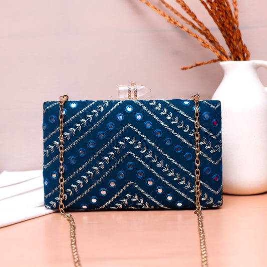 Embroidered Party Clutch Bag