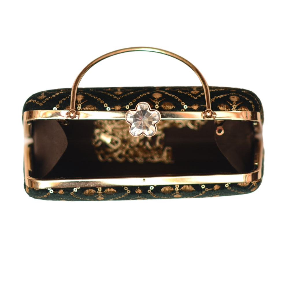 Ethnic Clutch with Handle & Chain