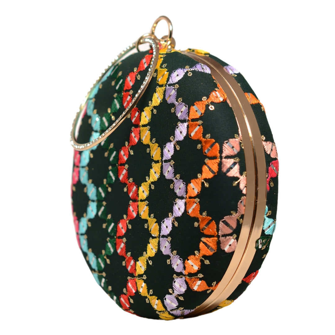 Embroidery Round Bag