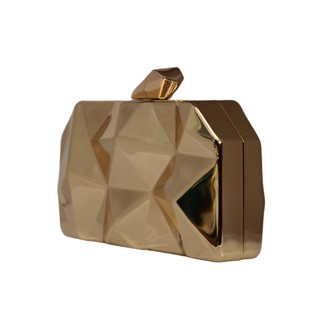 Golden Metallic Clutch Bag