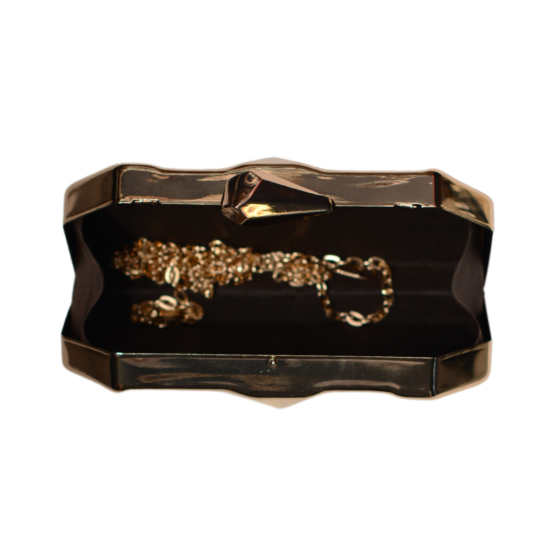 Golden Metallic Clutch Bag